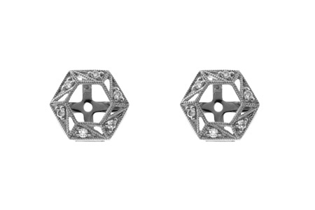 E027-44834: EARRING JACKETS .08 TW (FOR 0.50-1.00 CT TW STUDS)