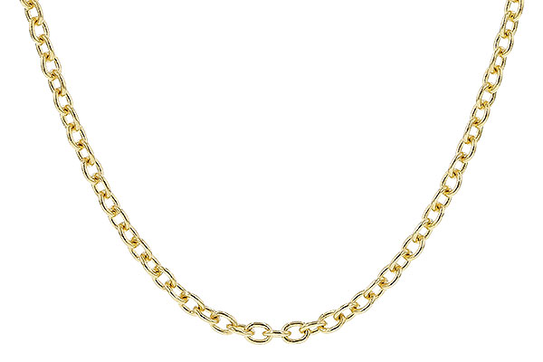 F301-06670: CABLE CHAIN (1.3MM, 14KT, 18IN, LOBSTER CLASP)