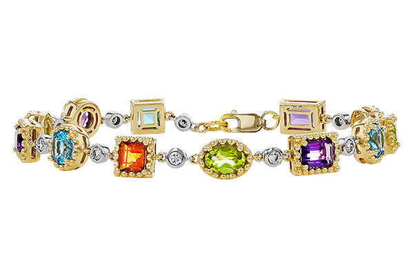 A301-99407: BRACELET 4.63 SEMI-PREC (AMY,BT,CIT,PER) 5.05 TGW