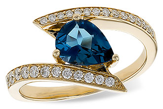 B301-92125: LDS RG 1.04 LONDON BLUE TOPAZ 1.28 TGW (8x6MM)