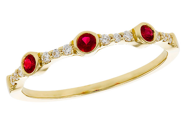 B301-93961: LDS WED RG .15 RUBY .24 TGW