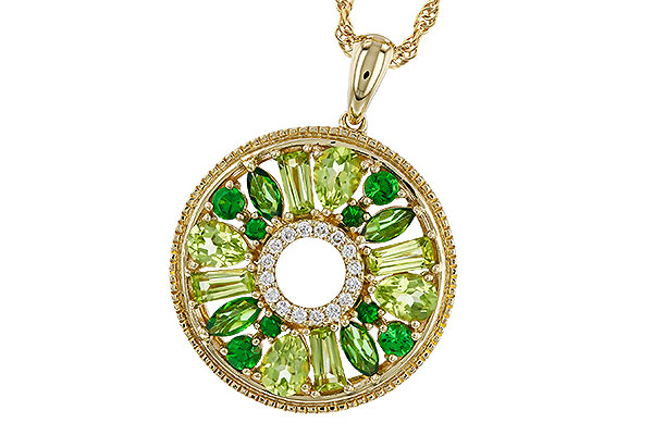 B301-94861: NECKLACE 1.47 SEMI-PREC (PER & GR.GT) 1.52 TGW