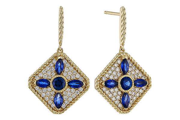 B301-95752: EARRINGS 1.03 TW SAPPHIRE 1.46 TGW