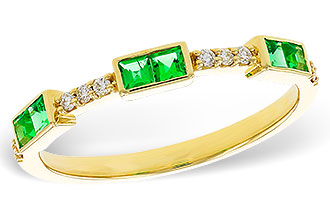 B301-95798: LDS WED RG .23 TW EMERALD .30 TGW