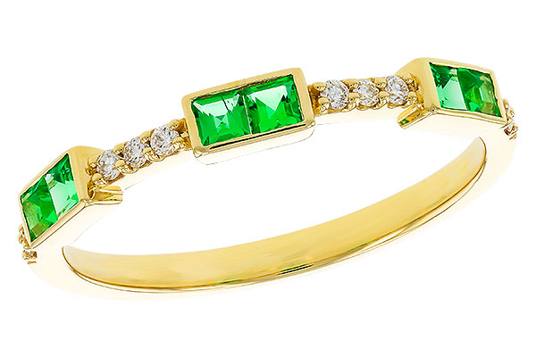B301-95798: LDS WED RG .23 TW EMERALD .30 TGW
