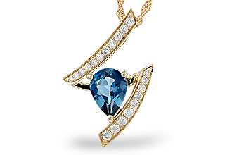 C301-92125: NECK 1.04 LONDON BLUE TOPAZ 1.23 TGW (8x6MM)