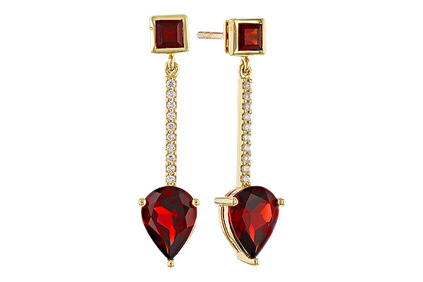C301-93016: EARRINGS 2.70 TW GARNET 2.77 TGW