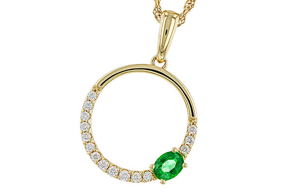 C301-93934: NECKLACE .19 EMERALD .34 TGW