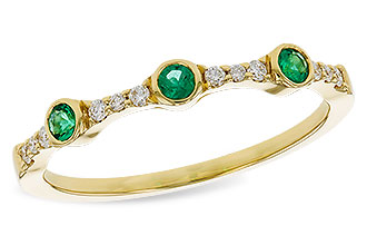 C301-93952: LDS WED RG .11 EMERALD .20 TGW