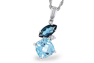 C301-94825: NECKLACE 2.37 TW BLUE TOPAZ 2.40 TGW