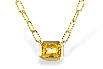 C301-96707: NECKLACE .86 CITRINE (18")