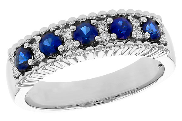 C301-99434: LDS WED RG .64 TW SAPPHIRE .76 TGW