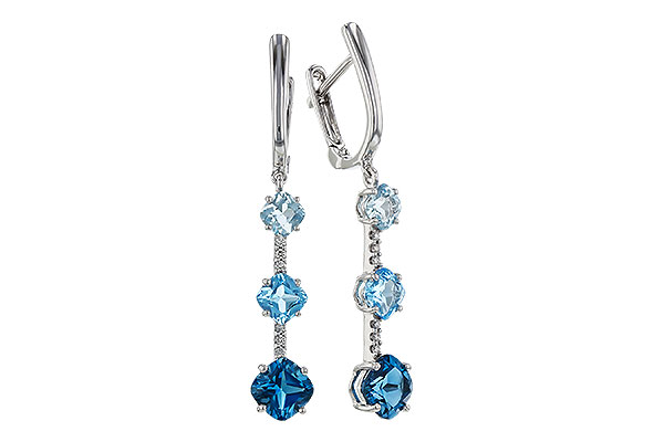 D301-92161: EARRINGS 2.41 TW BLUE TOPAZ 2.45 TGW