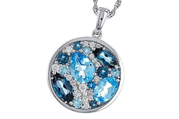 D301-94852: NECKLACE 2.31 TW BLUE TOPAZ 2.48 TGW
