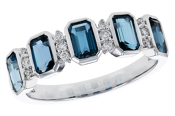E301-93943: LDS RG 1.46 TW LONDON BLUE TOPAZ 1.58 TGW