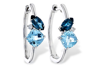 E301-94825: EARRINGS 1.82 TW BLUE TOPAZ 1.86 TGW