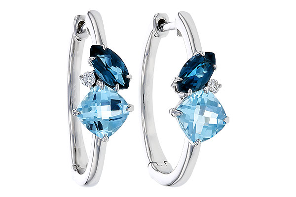 E301-94825: EARRINGS 1.82 TW BLUE TOPAZ 1.86 TGW