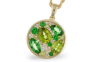 E301-94843: NECK 2.20 TW SEMI-PRECIOUS (TSAV, PER) 2.37 TGW