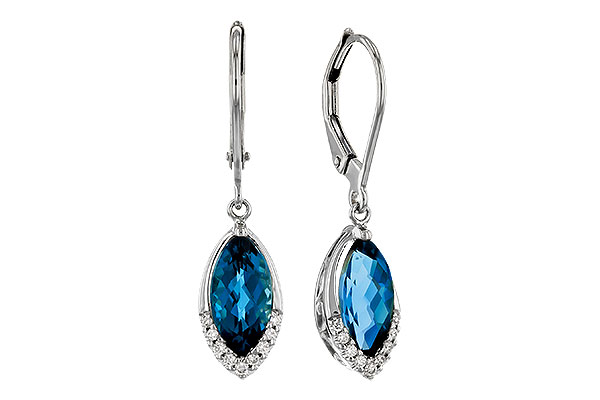 E301-98543: EARR 2.42 TW LONDON BLUE TOPAZ 2.50 TGW (9x5MM MQ)