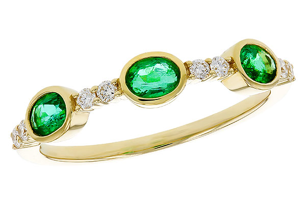 F301-99370: LDS WEDDING RG .46 TW EMERALD .58 TGW