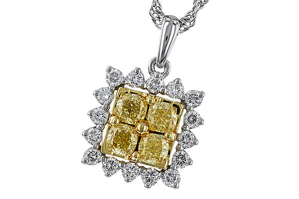 H301-94861: NECK .76 FANCY YELLOW DIAMONDS 1.09 TW