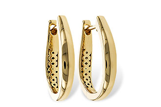 H301-96715: GOLD EARRINGS (17MM)