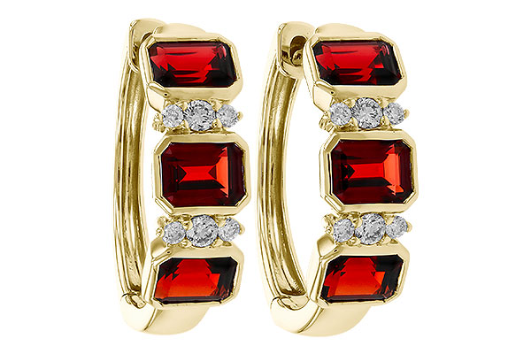 K301-93061: EARRING 1.50 TW GARNET 1.61 TGW