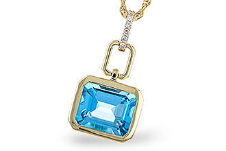 K301-94906: NECKLACE 3.26 BLUE TOPAZ 3.30 TGW (10x8MM BT)