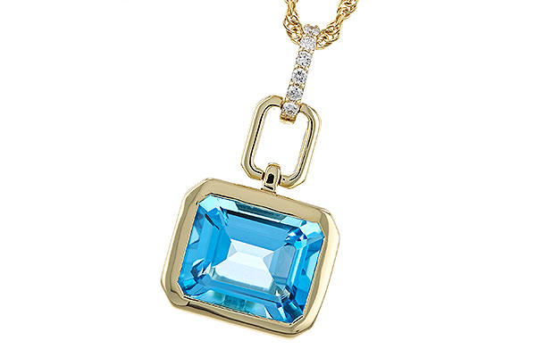 K301-94906: NECKLACE 3.26 BLUE TOPAZ 3.30 TGW (10x8MM BT)