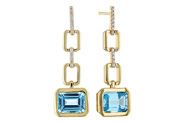 L301-95742: EARRINGS 3.20 BLUE TOPAZ 3.32 TGW (8x6MM BT)