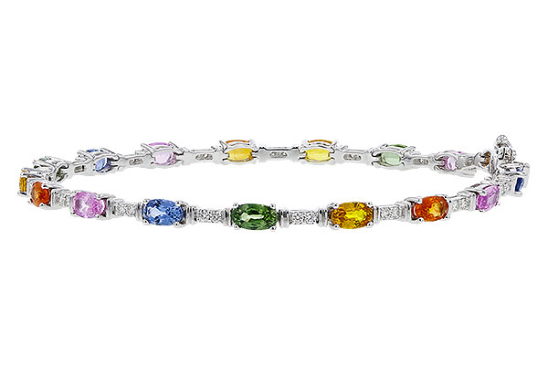 M301-93079: BRACELET 4.76 MULTI-COLOR SAPPH 5.08 TGW (7")