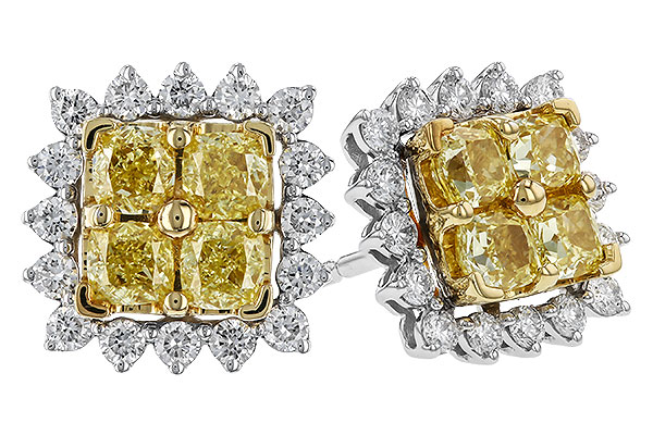 M301-94860: EARR 1.04 FANCY YELLOW DIAMONDS 1.44 TW